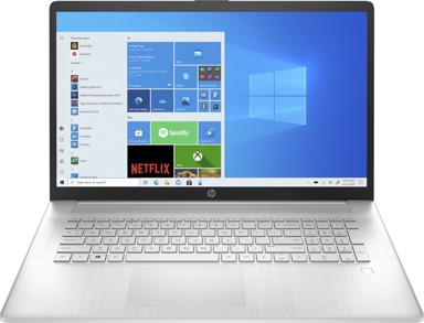 HP Laptop 17 cp0148ng / AMD Ryzen 5-5500U, 17.3", 1920x1080, 16GB, 512GB SSD, Windows 11, srebrna